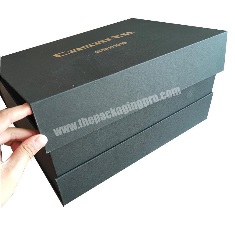 Black Custom  magnetic gift  box of human hair  made in china