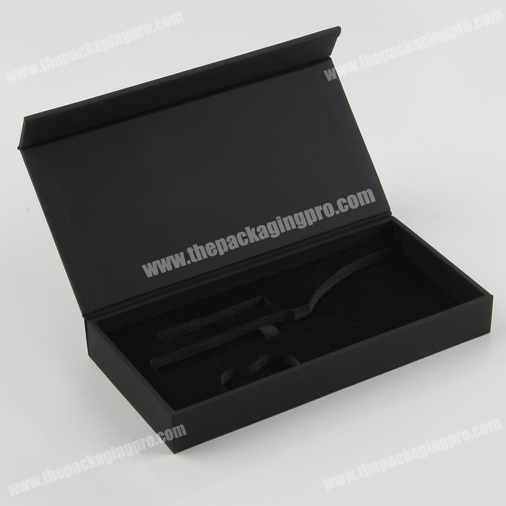 black custom packaging magnetic gift box for knife