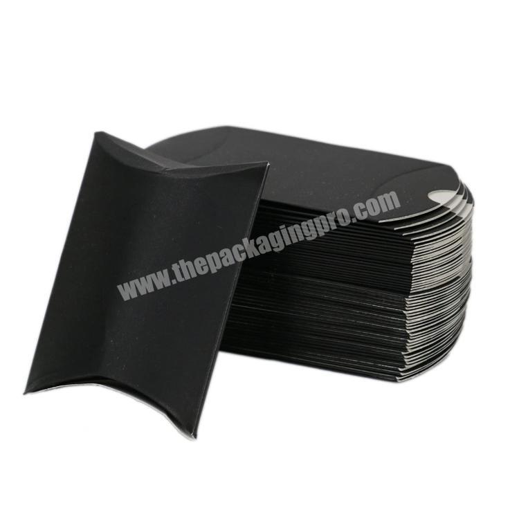 Black Cute Kraft Paper Pillow Gift Boxes Wedding Party Favour Gift Candy Box