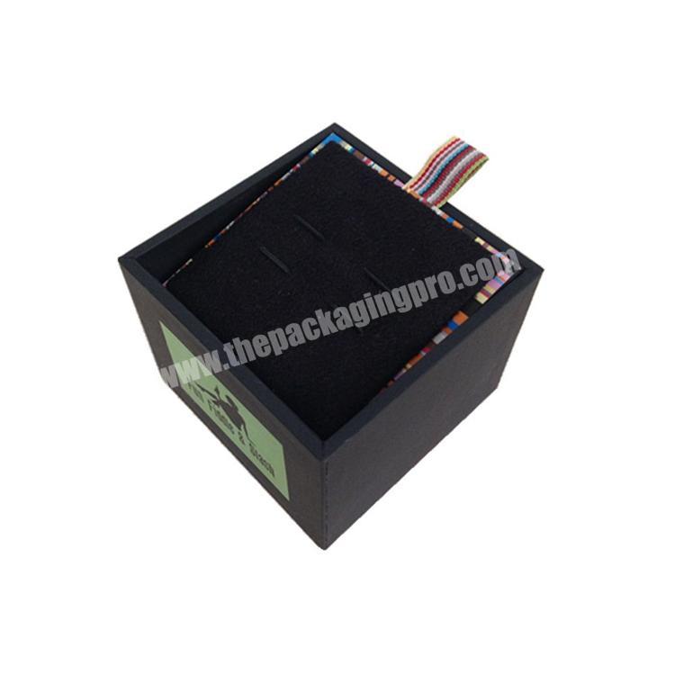 Black Elegant Cube Hard Drawer Type Manufacturer Custom Oem Stock Available Packaging Box