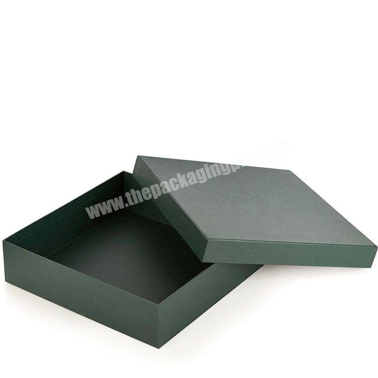 black fancy paper lid and base gift box for stationery products and gifts