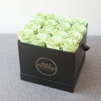 Black Flower Packaging Box Ribbon Handles