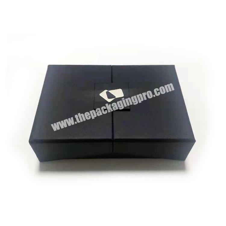 Black Foam Paper Gift Box For Credit Card Packaging Custom Logo