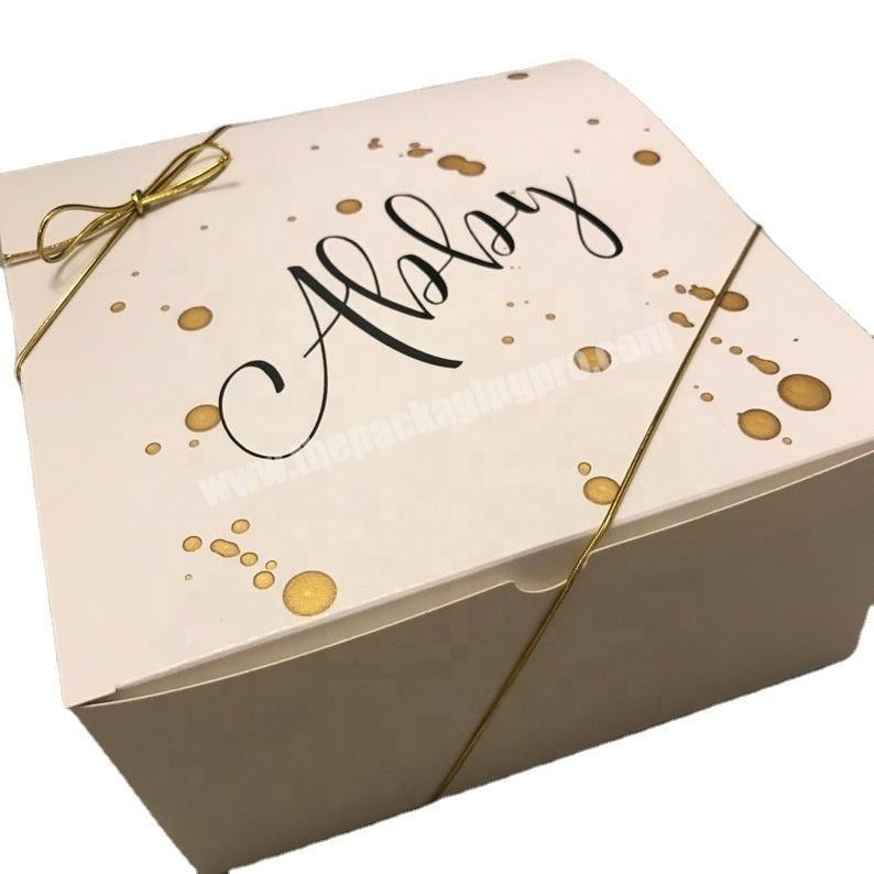 Black gold custom bridesmaid proposal gift box bronzing personalized gift box