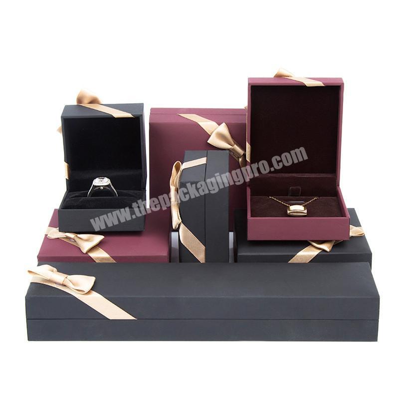 Black Jewelry Box Customer LOGO Cardboard Jewelry Box