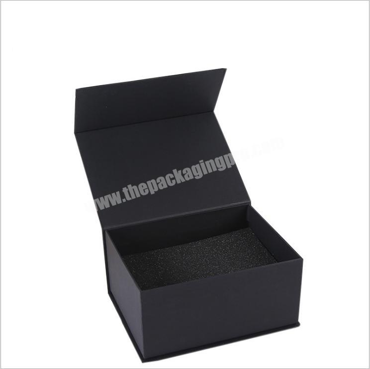 Black Jewelry box With EVA gray board design printed book gift box
