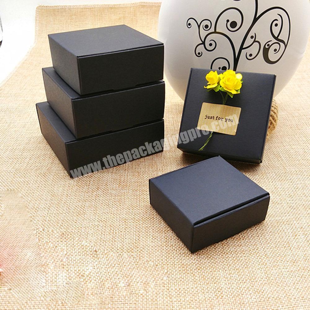 Black Kraft Foldable Soap USB Cable Packaging Box Packaging With Custom Logo Printed