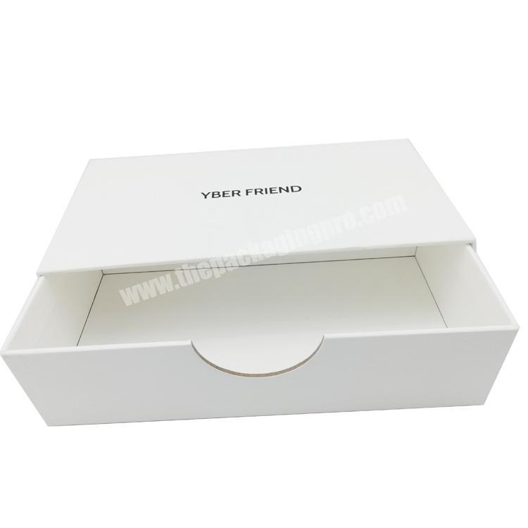 Black logo Printing Hair Extension Packaging Slide Drawer Paper Boxes