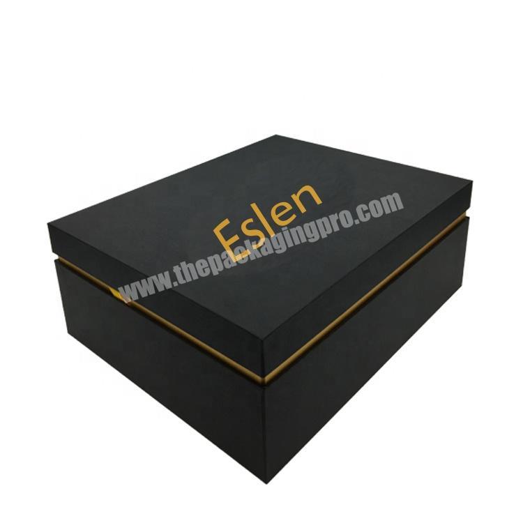 Black luxury cardboard box custom bottles box packaging
