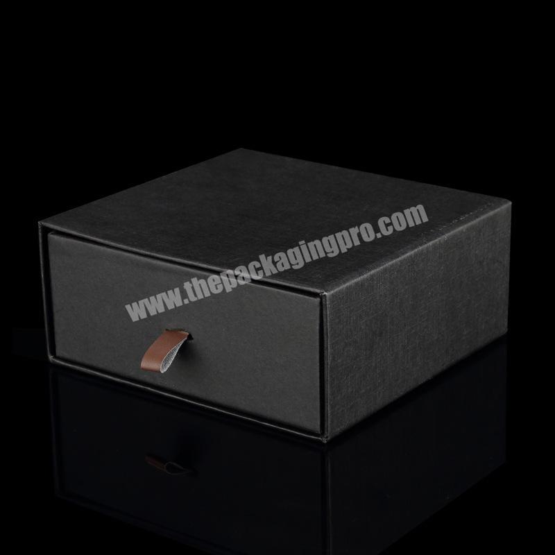 Black Luxury Drawer Paper Packaging biscuits Gift Box in Guangzhou