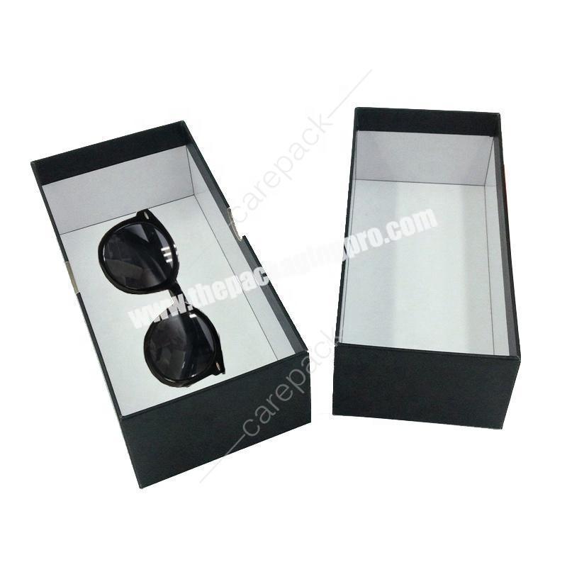 Black Luxury Sunglasses case PVC custom sunglasses packaging cardboard gift boxes