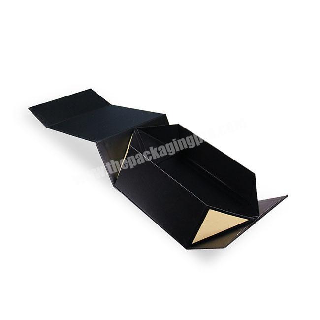 Black Matt Book Shape Folding Magnetic Gift Packaging Box