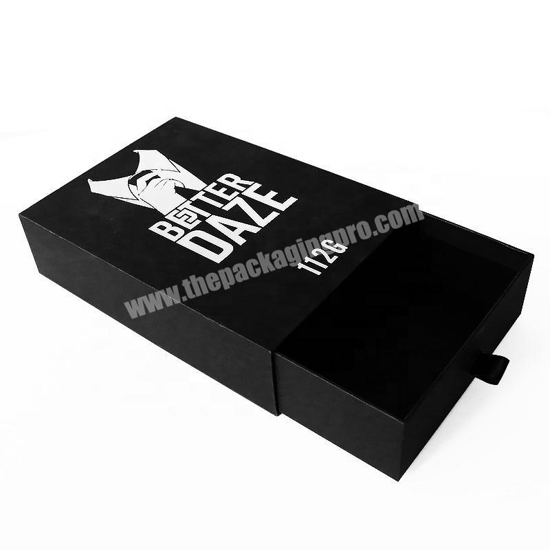 Black neck bow tie custom cardboard gift packaging drawer paper box