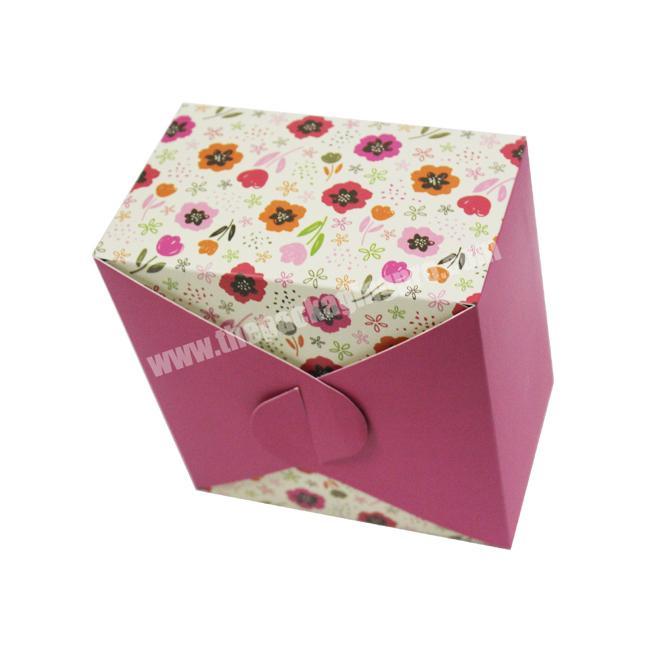 Black Or Purple Tiered Personalized Cake Pop Boxes In Malaysia Wholesale Fancy Paper Cake Box With Handle