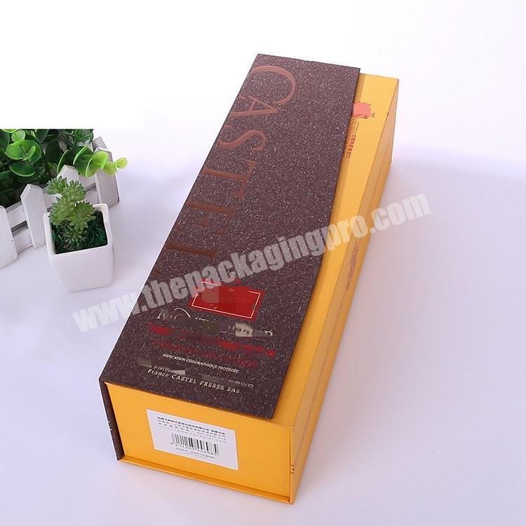 Black paper board Clear Window Gift Wine Box Packaging