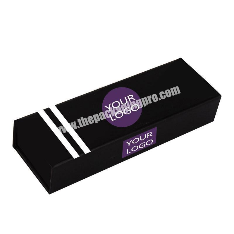 black paper box cosmetic box packaging printing custom logo