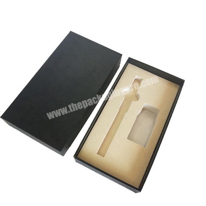 Black paper gift pen box with sponge insert