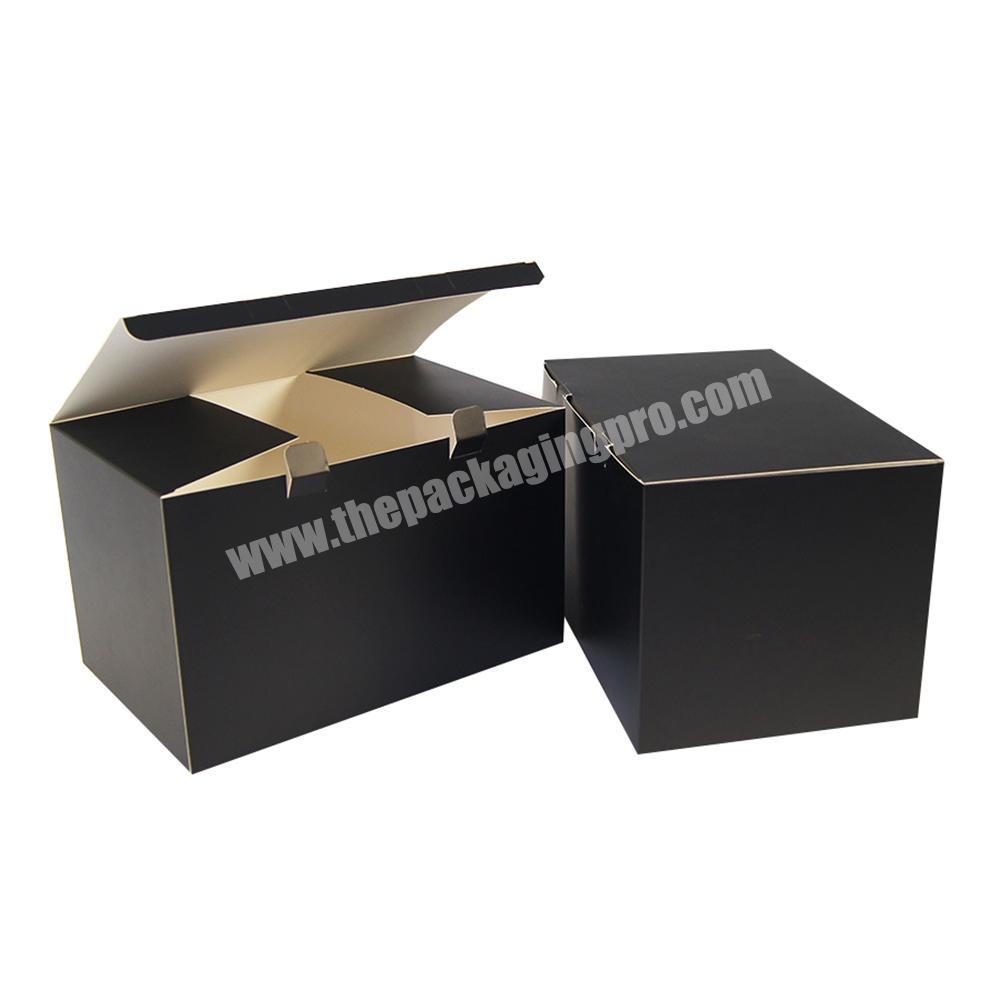 Black Paper Hat Box Foldable Packaging
