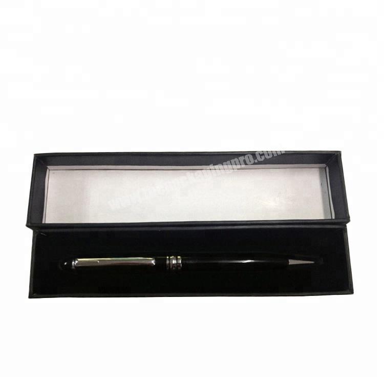 Black paper pen pencil gift packaging box with clear window