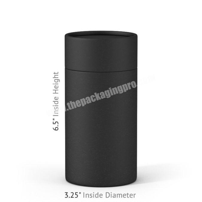 Black Paper Tube Eco-friendly Round Carton Cardboard Packaging can be printed logo