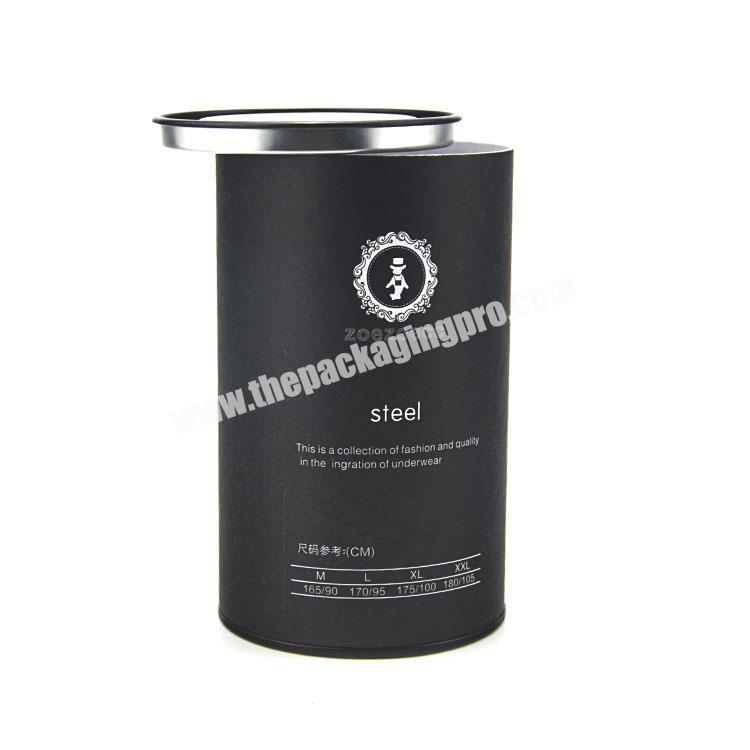Black recycled empty tea paper can box for tea