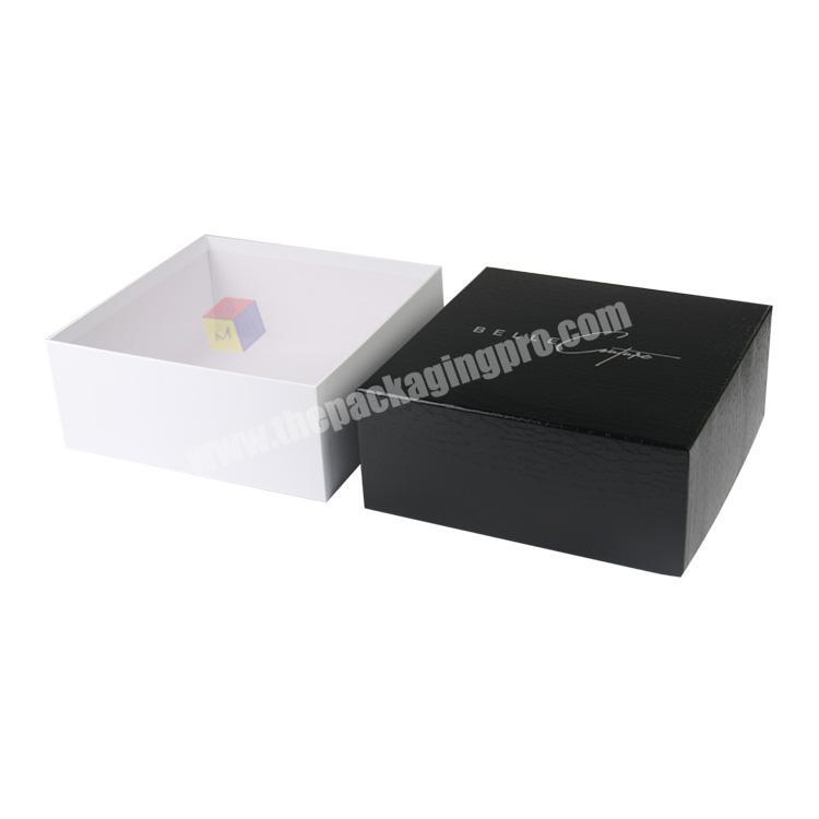 black rigid cardboard premium handbag gift box