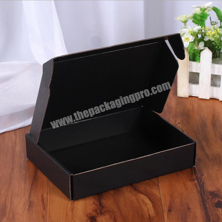 black shipping boxes custom logo paper boxes for clothing box packaging