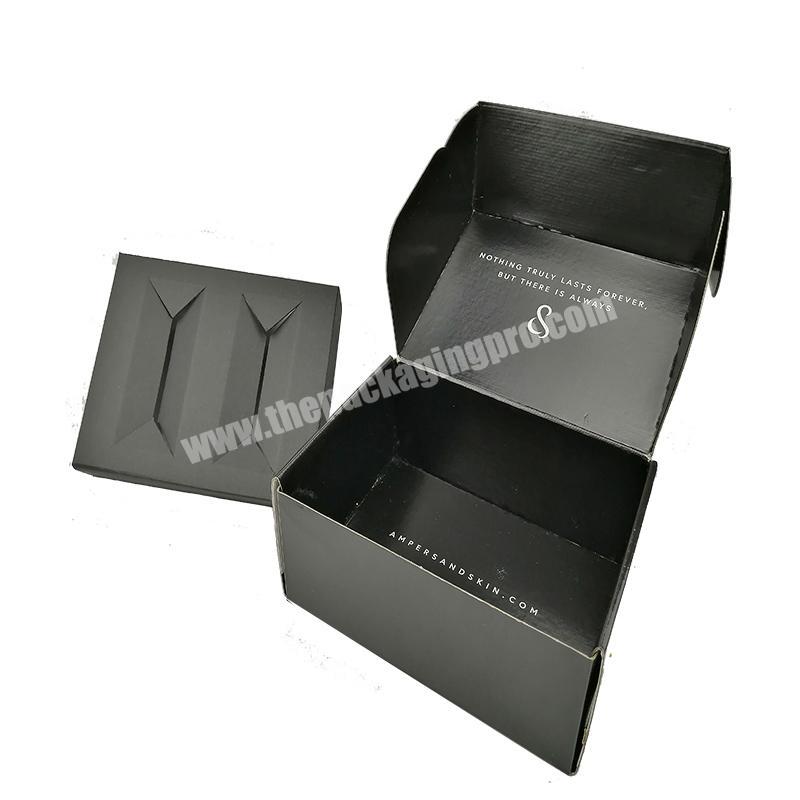 Black Shipping Boxes Tuck End Mailer Shipping Corrugated Box