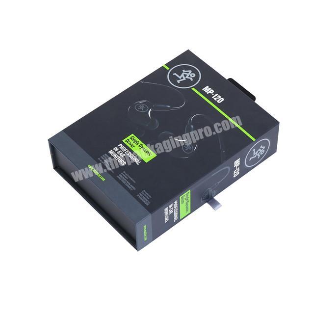 black sports custom headphone packaging box