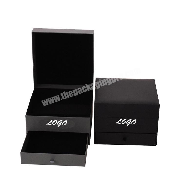 Black top quality custom flower box with drawer