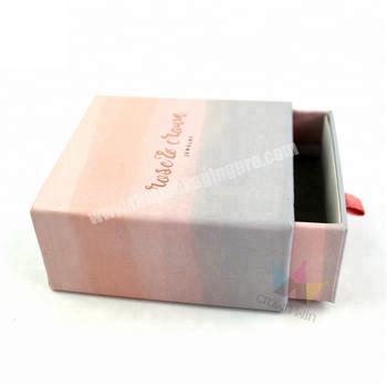 Blank Cardboard Plain Black Watch Foldable Sliding Packaging Printed Paper High Quality Jewelry Drawer Box