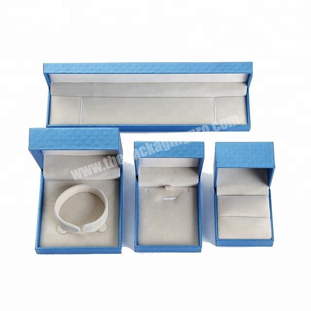 blue pu leather jewelry accessories box