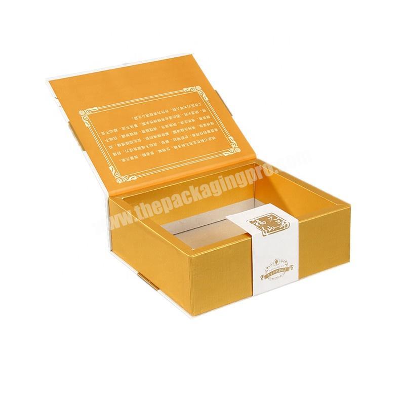 book shape luxury gold gift box packaging custom carton cardboard box
