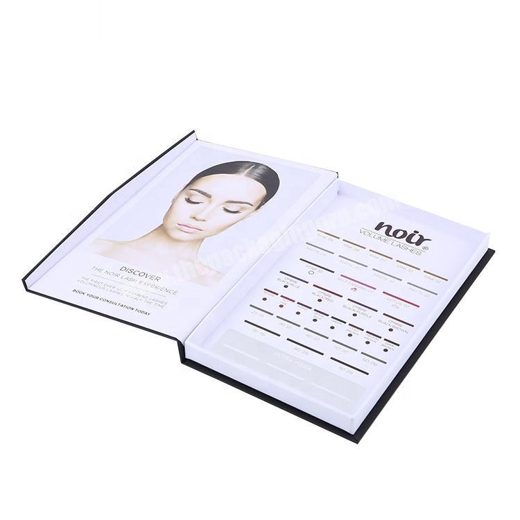 Book Shaped Cardboard Paper Cosmetics Packaging Eyeshadow Palette Box With Magnetic Closure