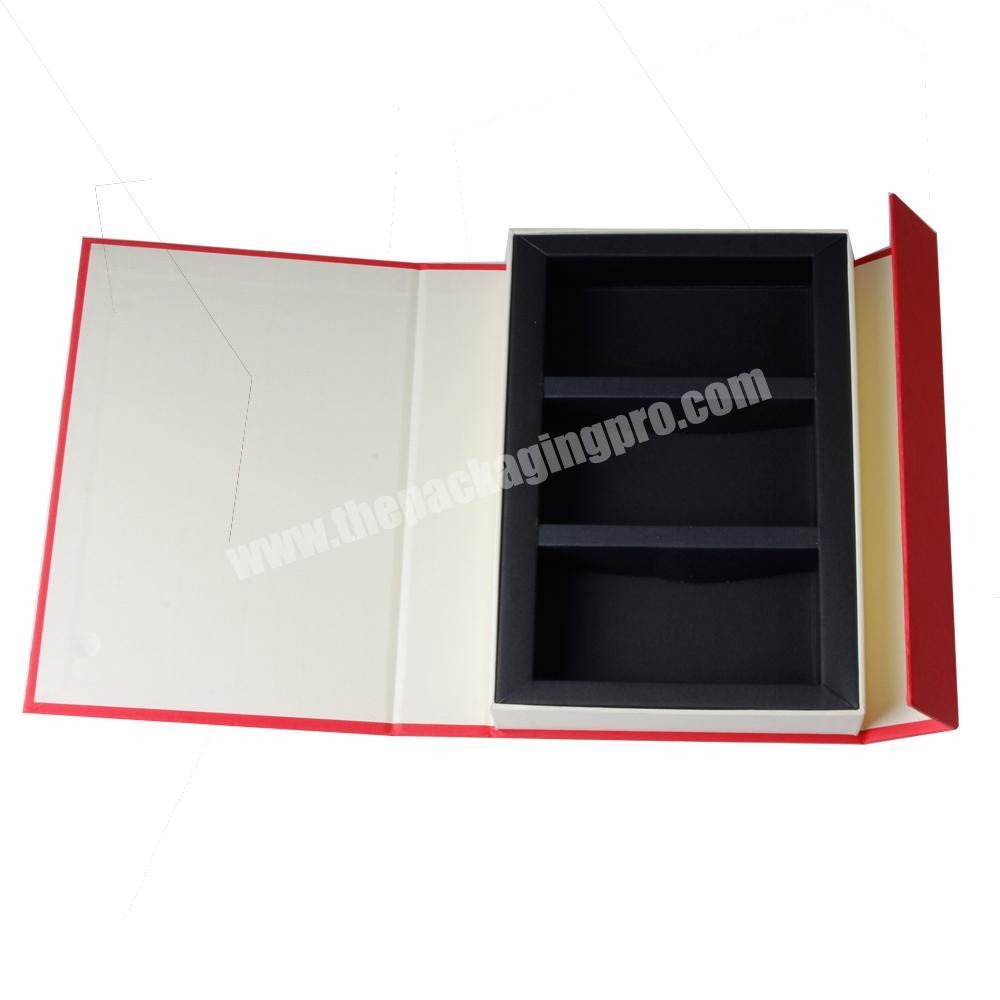 book shaped custom logo magnetic packaging box bookmark notebook gift box