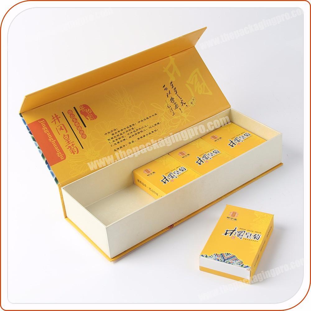 book shaped magnetic cardboard tea packaging box