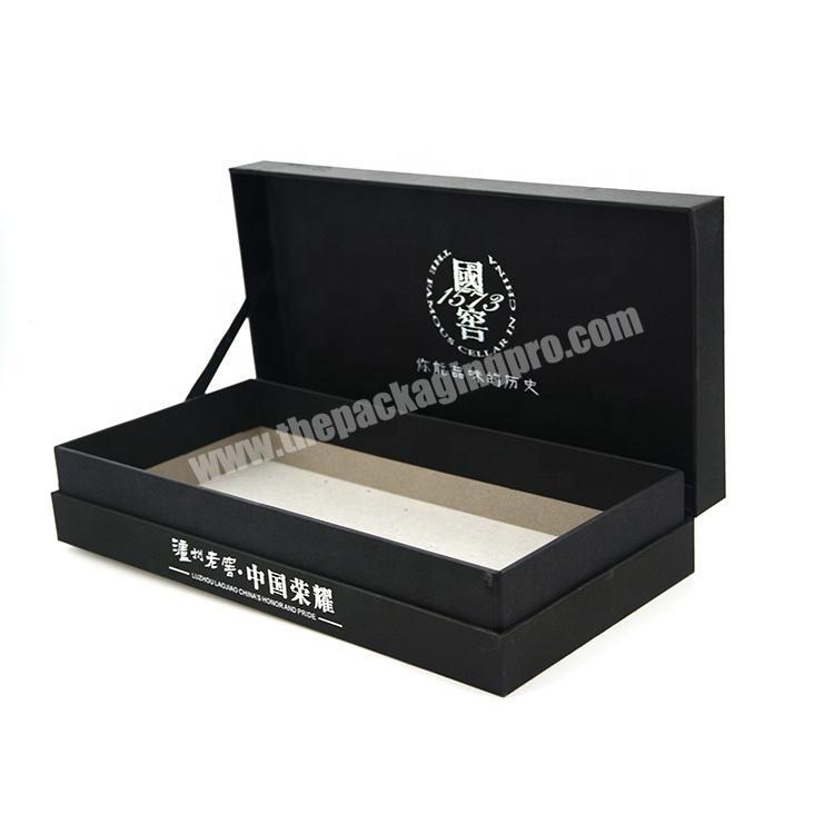 Boutique fancy paper cardboard packaging gift box black paper box