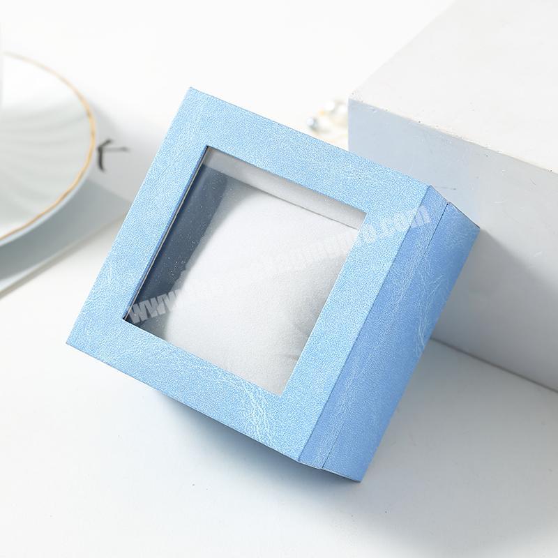 Box blue Gift Diy Custom Western Handmade Oem Customized Craft Logo jewelry box with pet