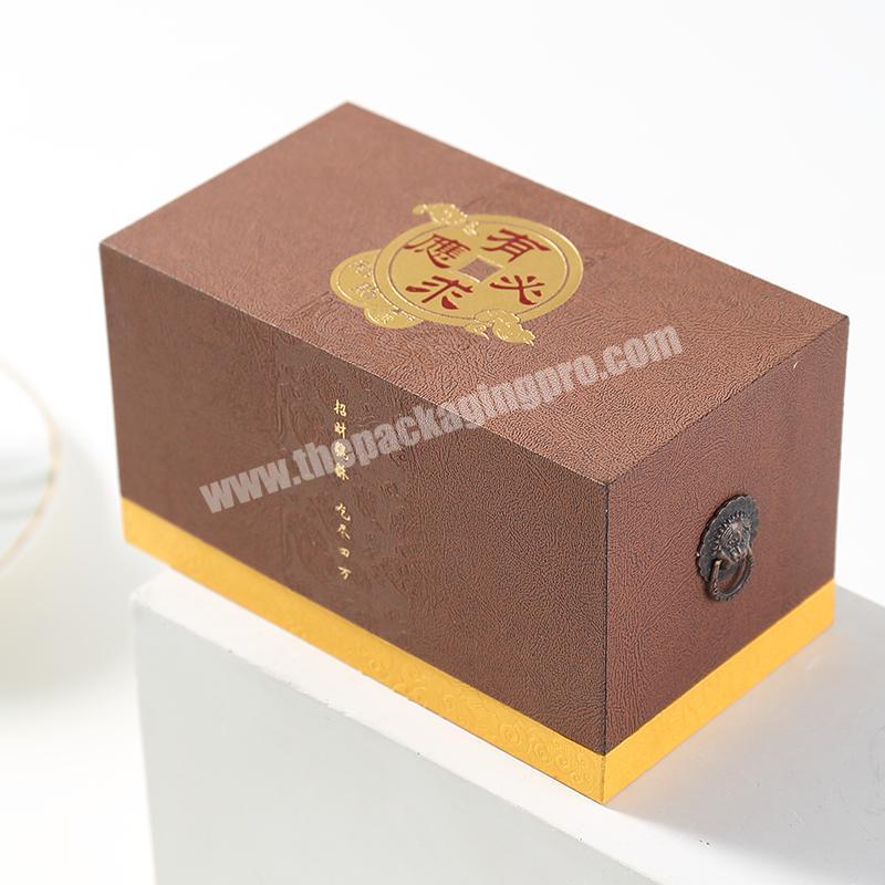 box custom logo low MOQ rigid pressed cardboard box packing  paper gift box with EVA for wedding party