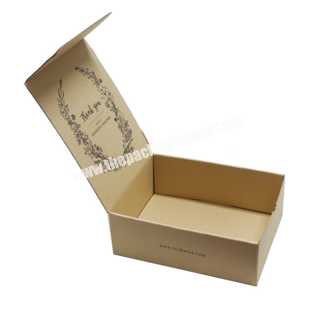 Box manufacturer corrugated craft paper gift packaging custom logo kraft paper cardboard box