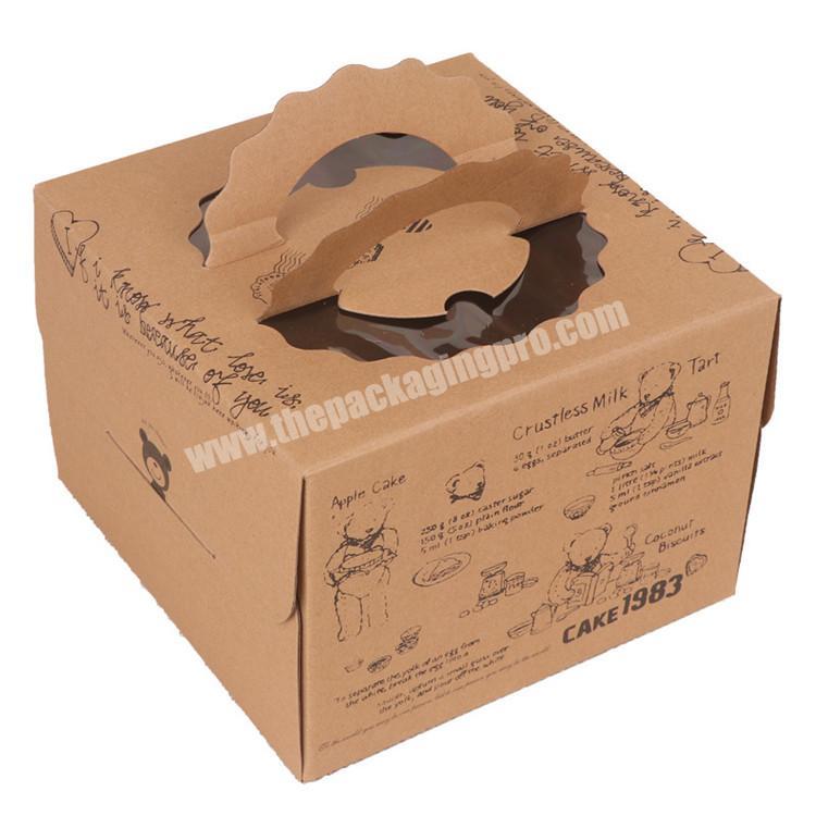 Brown Cupcake Boxes Cardboard  Product Paper Favor Box Packaging Design For Cake