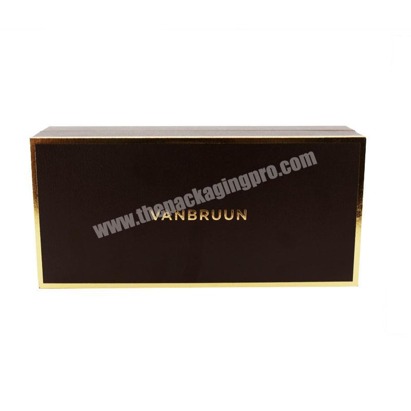 Brown Custom Logo Magnetic Premium Luxury Recyclable Cardboard Paper Packaging Box Flip Top Gift Boxes