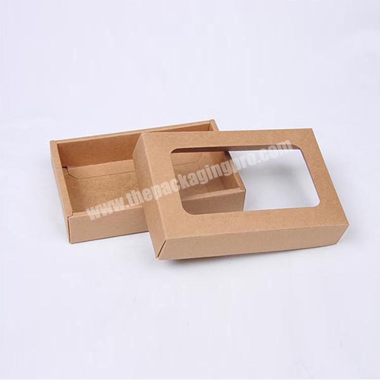 brown Kraft paper cutout window folding paper box eyelash packaging