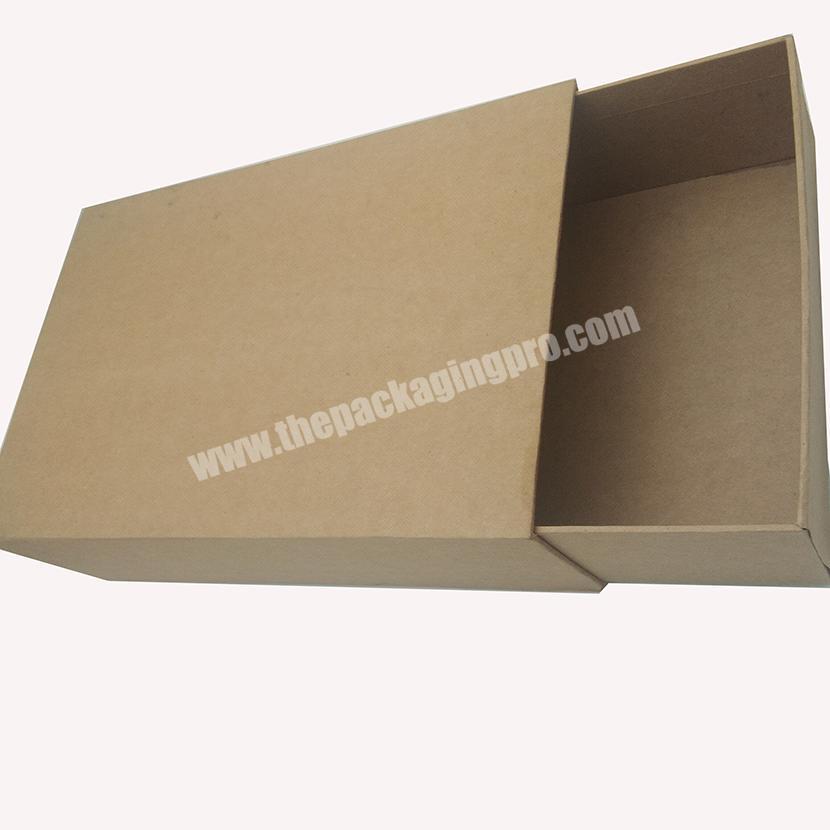 Brown kraft paper Rigid Cardboard sliding box packaging