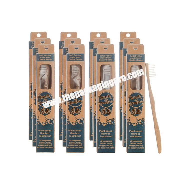 Brown Kraft Paper Toothbrush Packing Box for Toothbrush with Window
