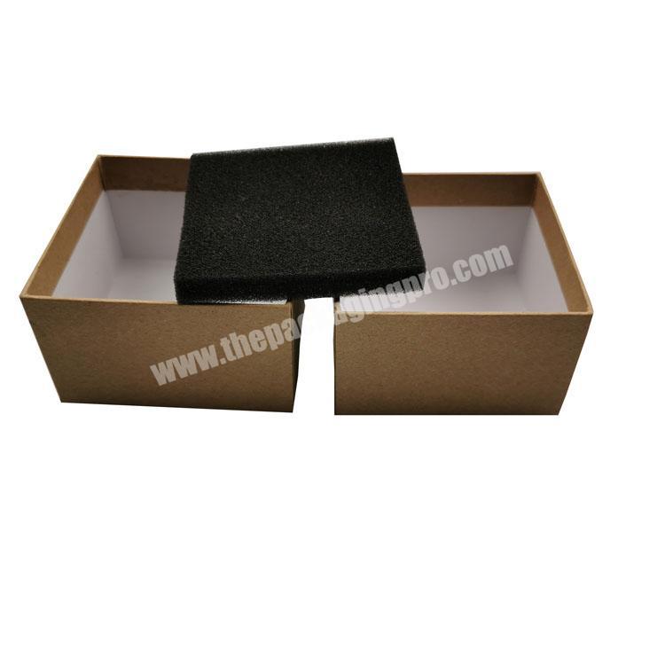 Brown kraft square cardboard box birthday gift packaging box