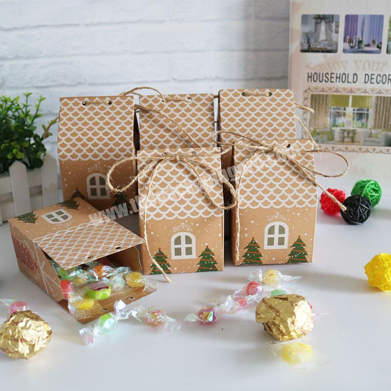 Brown Paper Craft Candy Packaging Christmas Birthday Gift Kraft Paper Bag