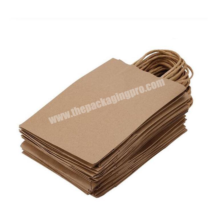 Brown paper gift bags Packaging Handle Paper Storage Bag with logo print