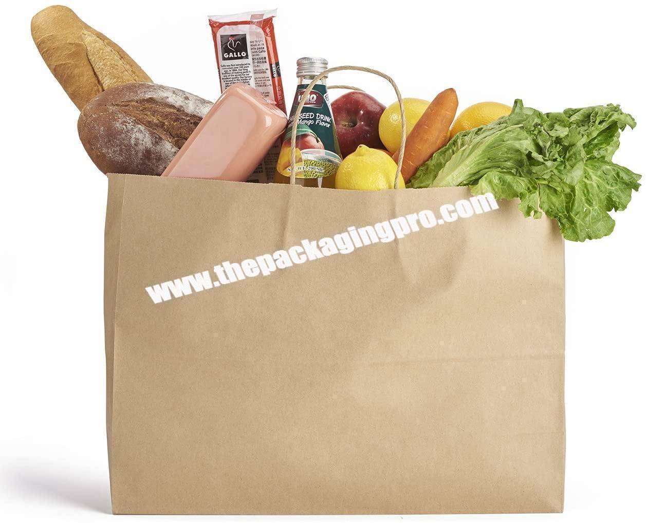 Bulk White Brown Kraft Gift Shopping Paper Bag with handle