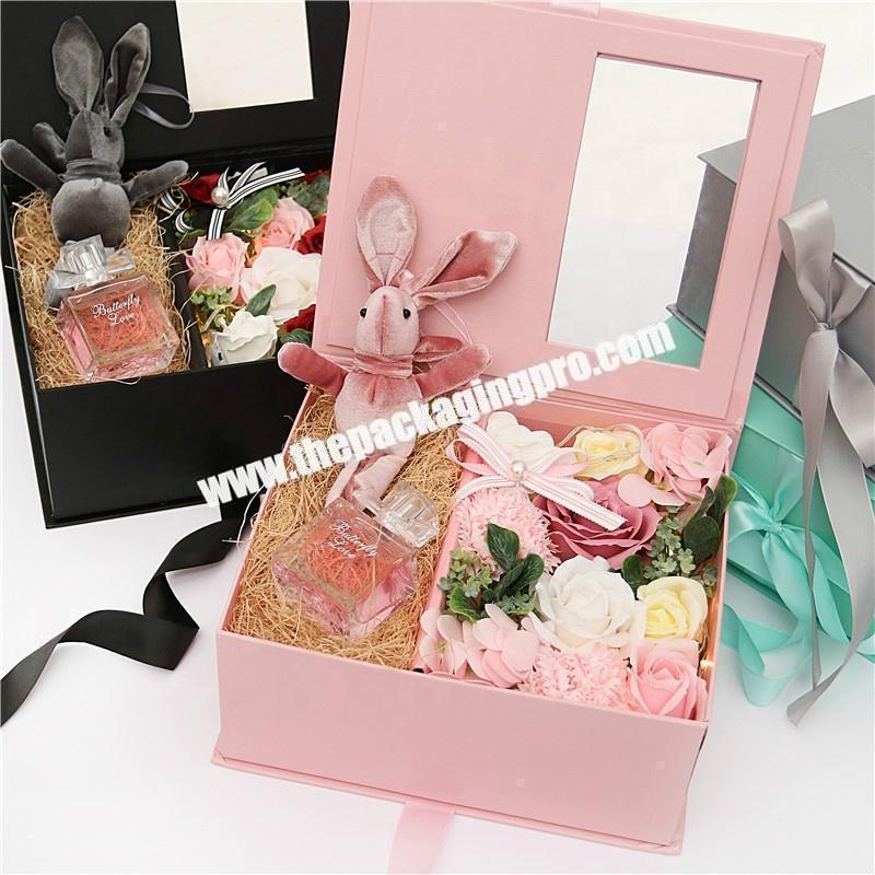 cajas de carton para flores New design Jewelry Florist Floral Drawer boite fleur Flower Box for Rose